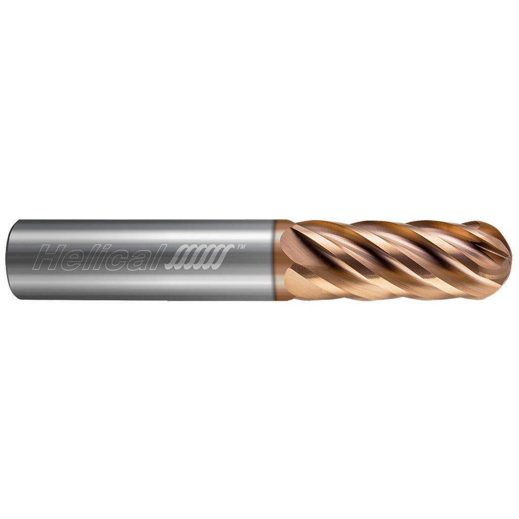 HELICAL SOLUTIONS Helical Solutions 81926 Ball End Mill 1/4 in 6 Flute Carbide