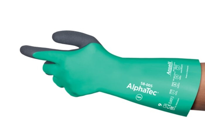 ANSELL Ansell 58005120 AlphaTec 58-005 Chemical Resistant Gloves Size 12