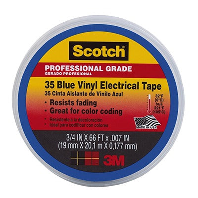 3M 3M Company 10836-DL-10 Vinyl Electrical Tape Blue 10 Pack