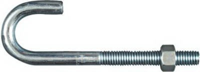 NATIONAL HARDWARE National Mfg N232-975 Zinc J Bolt 1/2x6 Inch 10 Pack