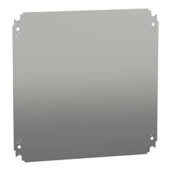 Schneider Electric NSYMM44 Square D 13.8 Inch x 13.8 Inch Plain Galvanized Steel Mounting Plate