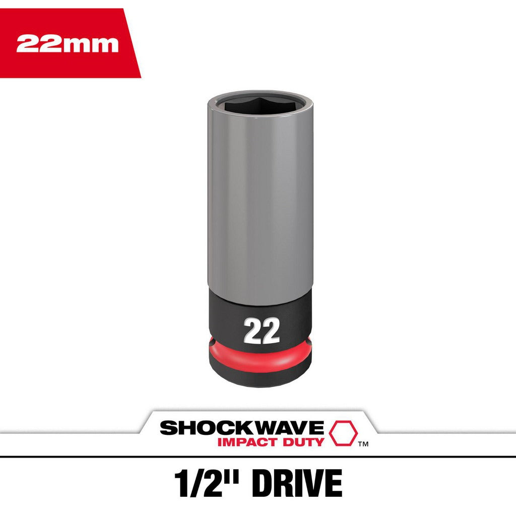 MILWAUKEE Milwaukee Tool 49-66-7807 Deep Socket 1/2 Drive 22mm