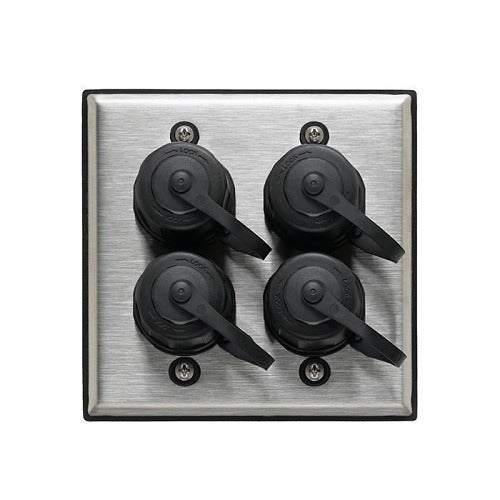 LEVITON Leviton Telcom D670K-2S4 Modular Outlet Kit 4-port Dual