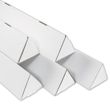 BSC PREFERRED Bsc Preferred MTM330 Triangle Mailing Tubes White 50 Pack