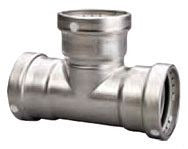 PPS Pps 85944 Press Tee 3x3x1-1/4 in 304 Stainless Steel