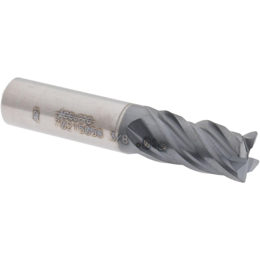 ACCUPRO Accupro 12180530 Corner Radius End Mill 3/8in 4 Flute Altin