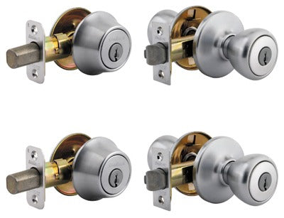 KWIKSET Kwikset 242T 15 Cp K2 Combo Lockset Satin Nickel 2 Pack