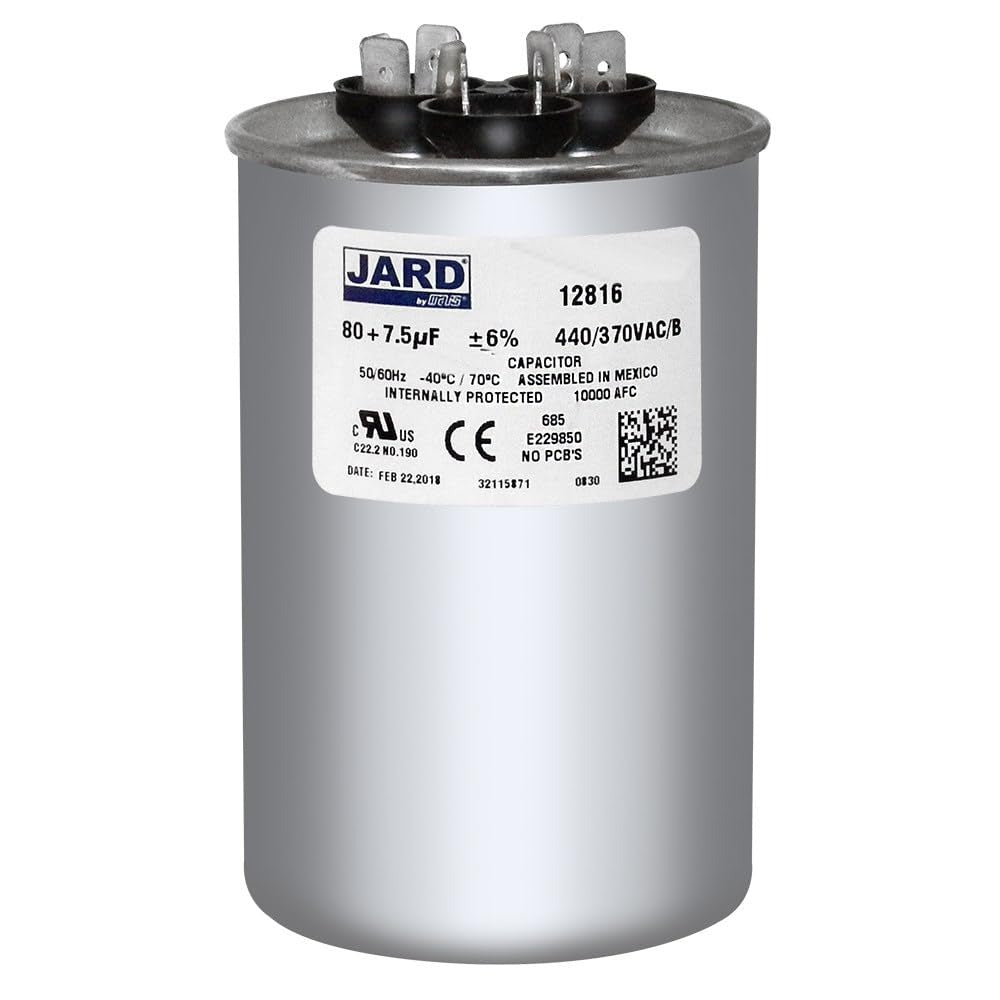 MARS Mars 12816 Dual Run Capacitor 80+7.5 Mfd 440V Round