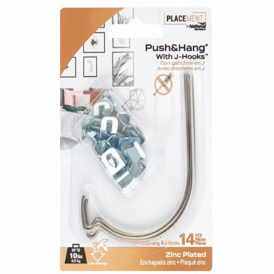 NATIONAL HARDWARE National Mfg Hhi N260-151 Push Hang J-hook Combo 6pc