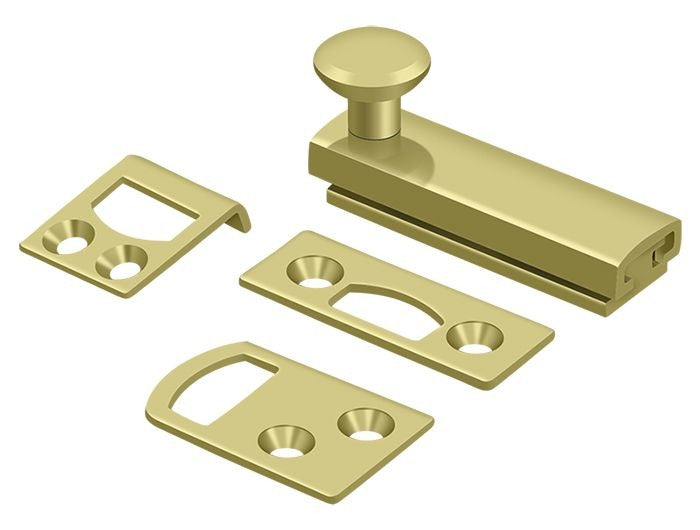 DELTANA Deltana 2SBCS3 Surface Bolt Concealed Screw Bright Brass