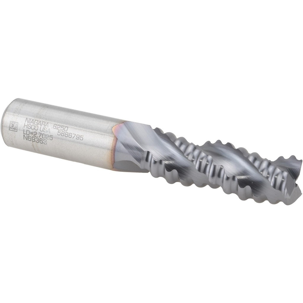SECO TOOLS Seco 17013552 Roughing End Mill 5/8 in 3 Flute Cobalt Ticn