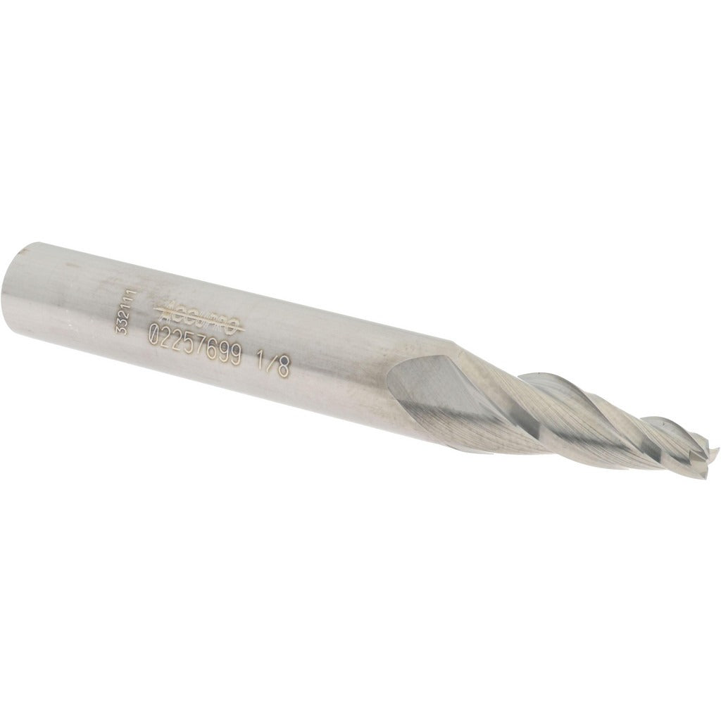 ACCUPRO Accupro 12177536 Tapered End Mill 3 Flute 1/8 in Carbide