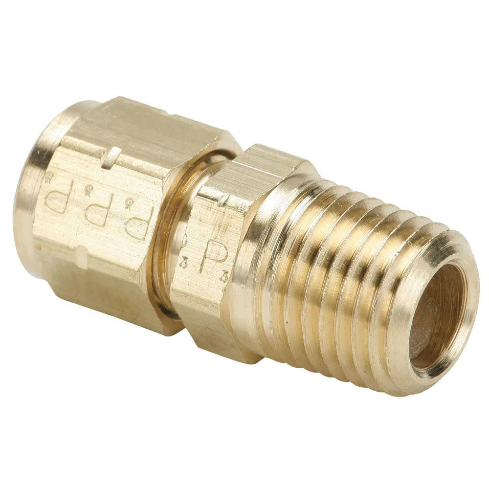 PARKER Parker 682VL-4-4 Compression Tube Connector Brass 1/4-18