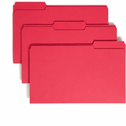 SMEAD Smead SMD17743 Legal File Folder Red 1/3-cut 100 Box