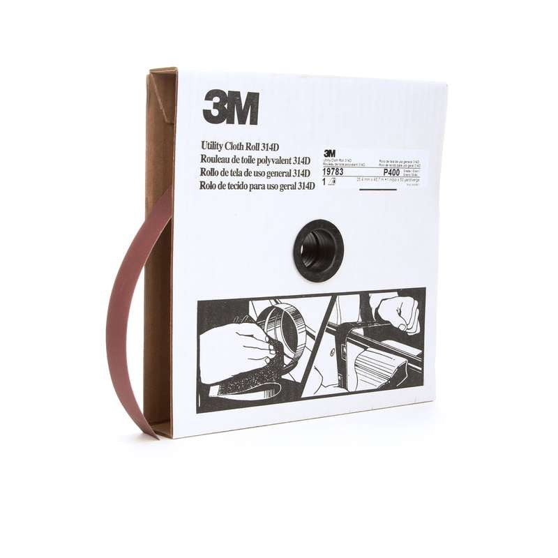 3M 3M 7000118505 Utility Cloth Roll 314D P400 1 in x 50 yd (5 per case)