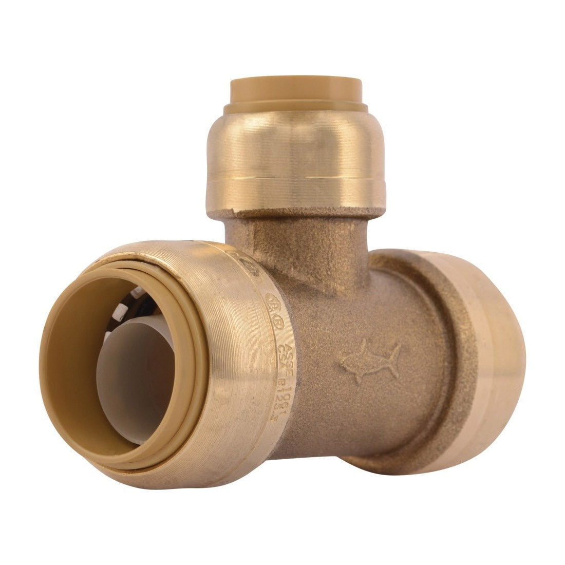 RWC Rwc U412LF Reducing Tee 3/4x3/4x1/2 Push-fit Brass