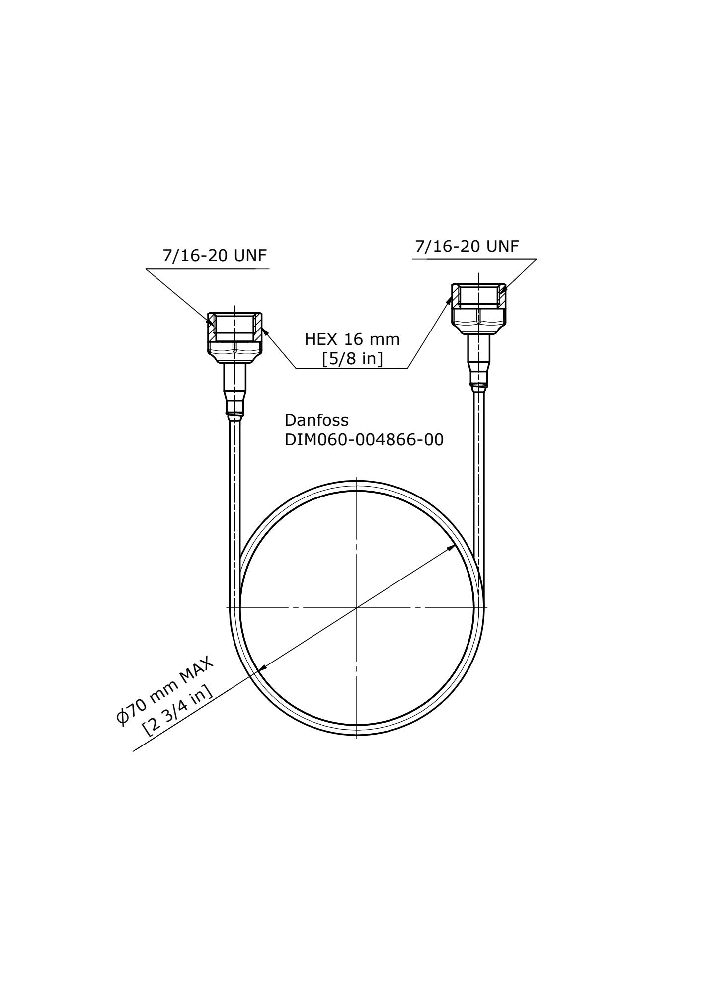 DANFOSS Danfoss 060-004866 Capillary Tube 50 Pack