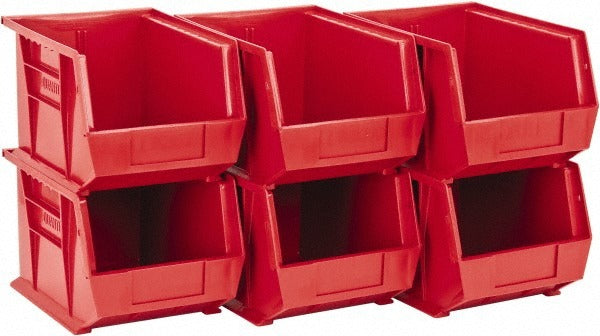 QUANTUM STORAGE SYSTEMS Quantum Storage QUS239RDCS Hopper Stacking Bin Red 6-pack