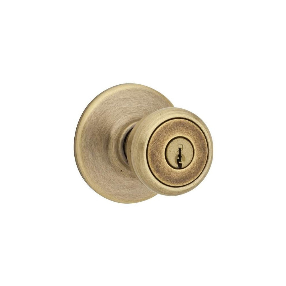 KWIKSET Kwikset 400T-5 Tylo Knob Entry Lock Antique Brass