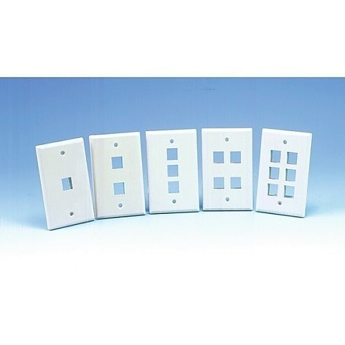 HELLERMANN TYTON Hellermanntyton FPTRIPLE-I Triple Port Faceplate Flush Ivory
