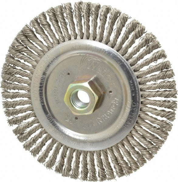 WEILER Weiler 94665 Knotted Wheel Brush 6 Inch Stainless Steel