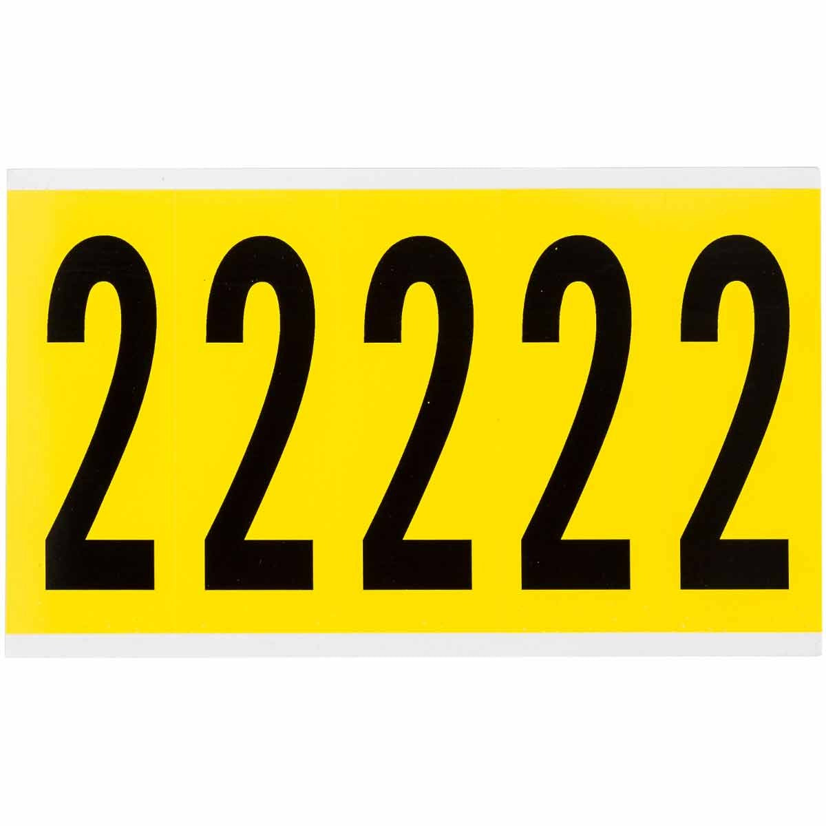 BRADY Brady 3460-2 Number Label (1.75 in x 5 in / Card of 5) 34602