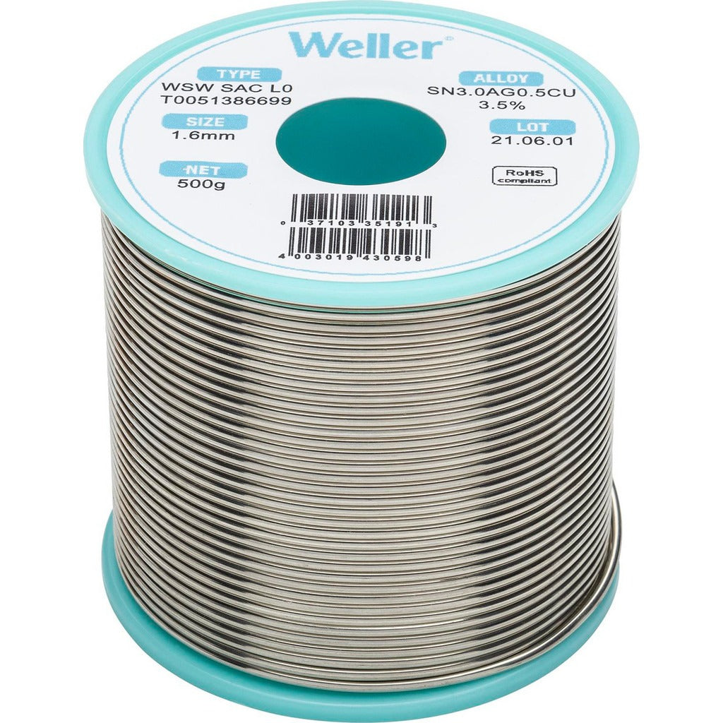 WELLER Weller T0051386699 Lead Free Solder Alloy Spool 500g