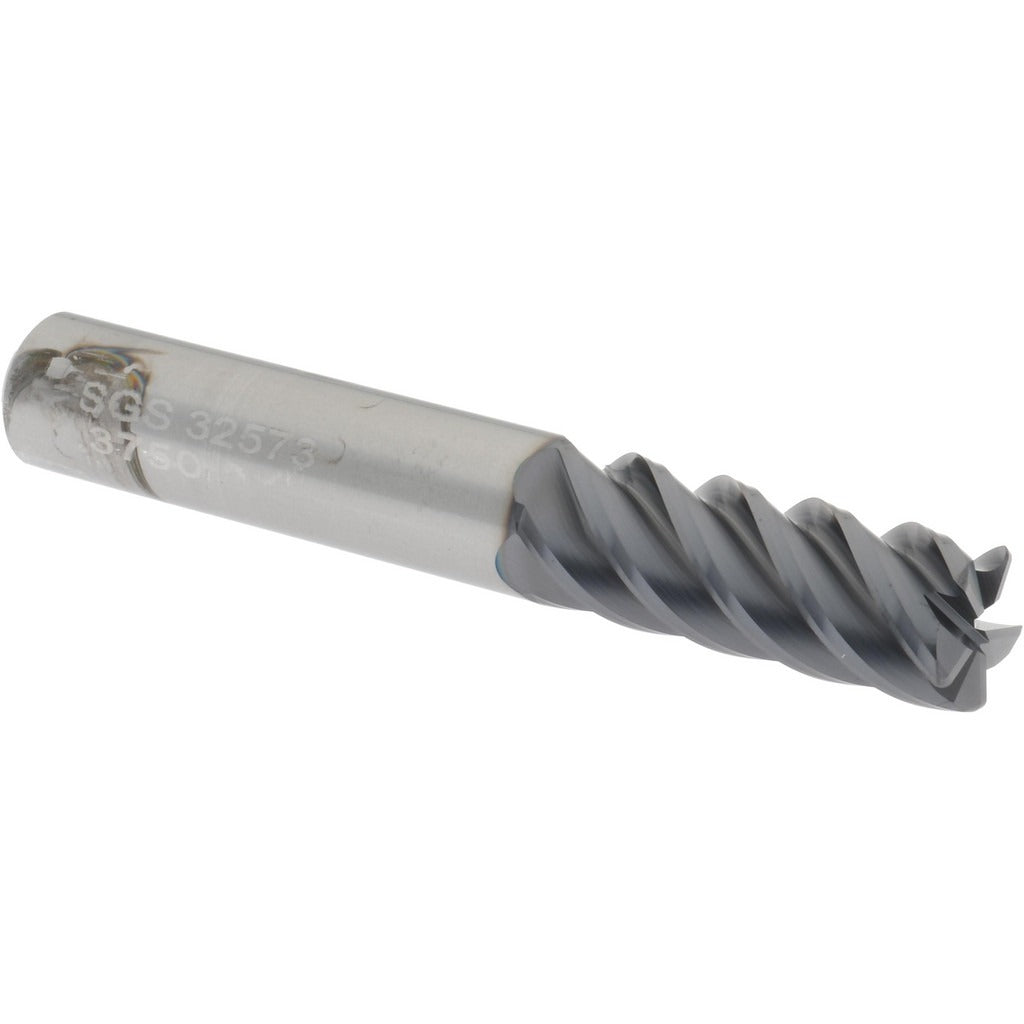 KYOCERA SGS PRECISION TOOLS Sgs 32573 Corner Radius End Mill 3/8 in 5 Flute Altin Carbide