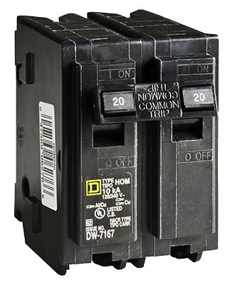 SQUARE D Square D HOM220CP 20A Double Pole Circuit Breaker 240V