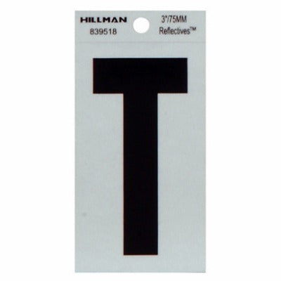 HILLMAN Hillman Fasteners 839518 Reflective Adhesive Letter T 3in