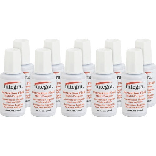 INTEGRA Integra ITA01539BX Correction Fluid Brush Applicator 10pk