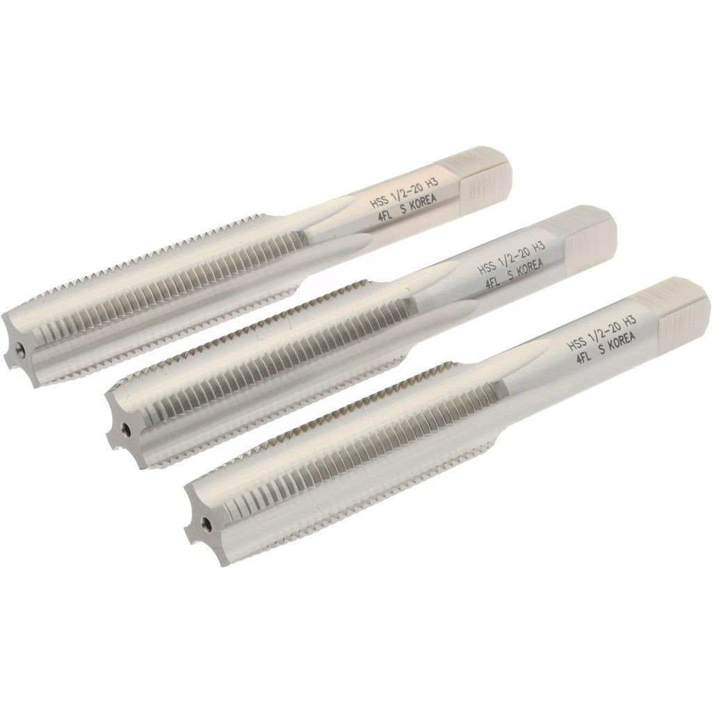 HERTEL Hertel K008930AS Tap Set 1/2-20 Unf 4 Flute Hss Bright