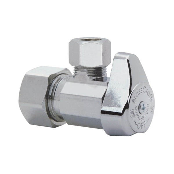 BRASSCRAFT Brasscraft G2CR19X CD 1/4 Turn Angle Stop Valve 5/8 x 3/8 in