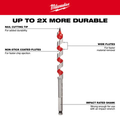 Milwaukee 48130623 Ship Auger Bit 5/8 in x 6 in Replacement MPN