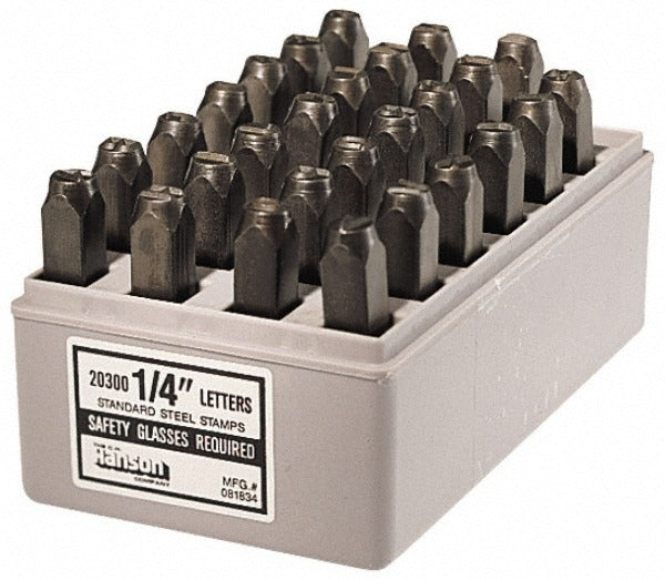 C H HANSON C.h. Hanson 26141 Low Stress Number Stamp Set 1/4 Inch 9 Pc