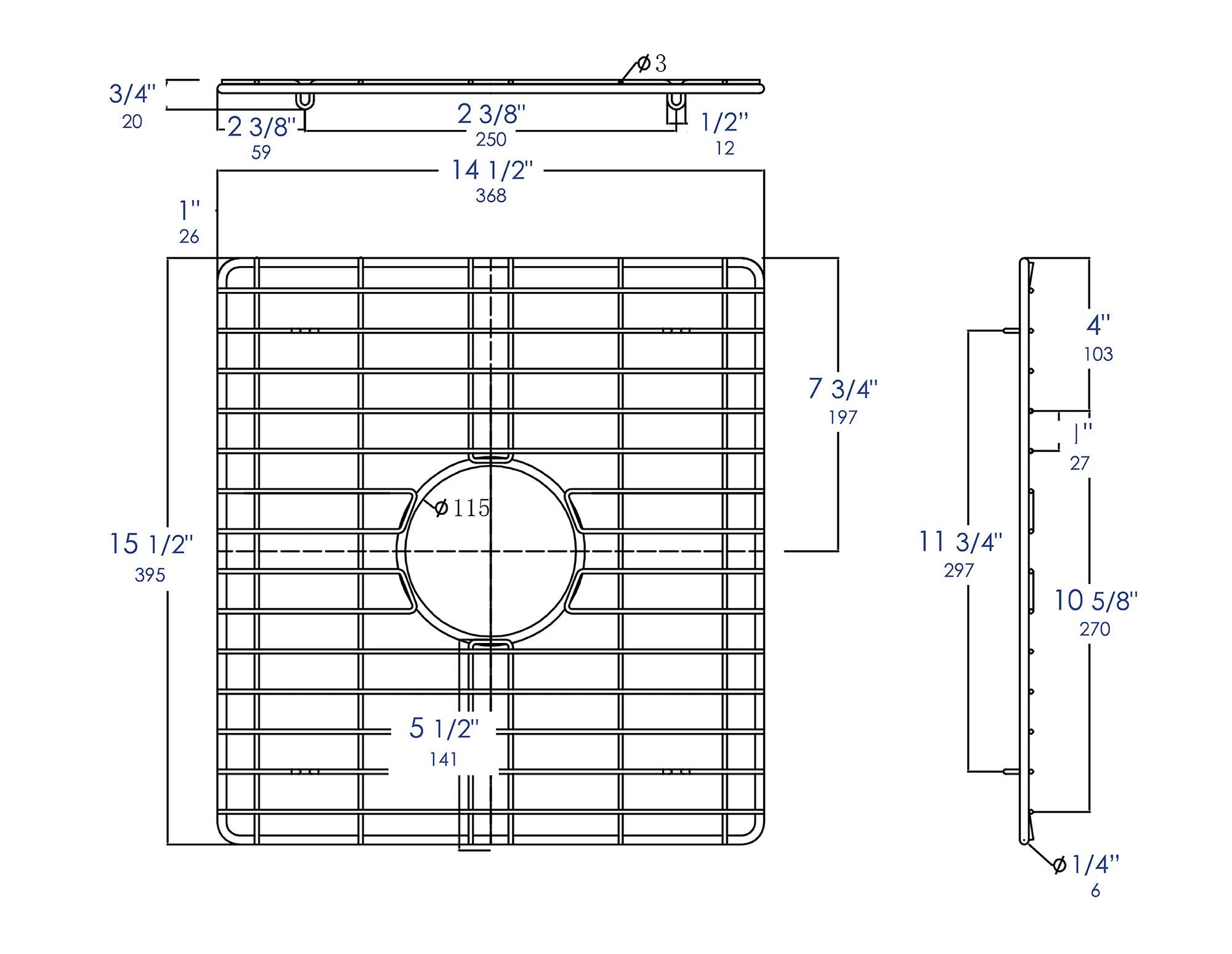 ALFI Alfi ABGR33D Kitchen Sink Bottom Grid Double Bowl