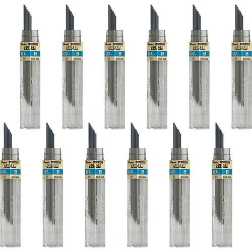 PENTEL Pentel PEN50BBX 0.7 Mm Black Lead Refills 12-pack