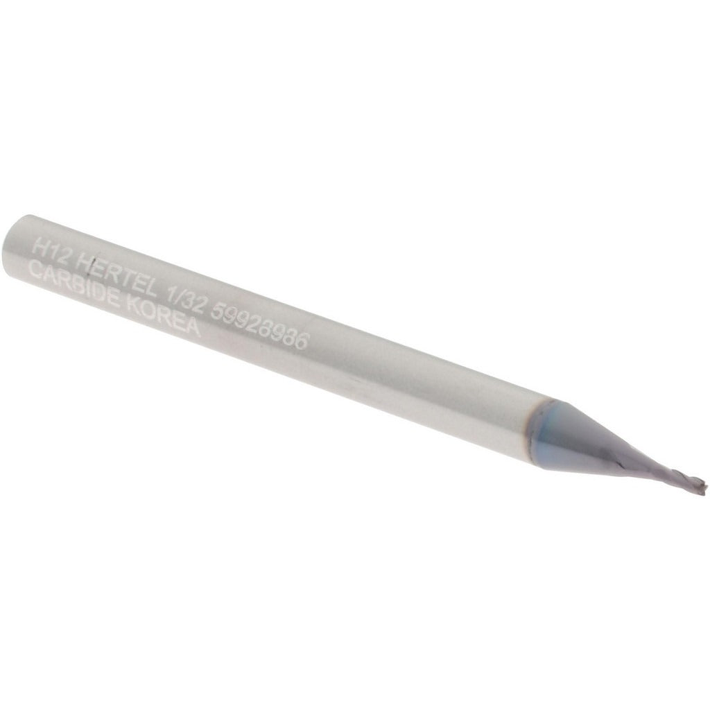 HERTEL Hertel 750420 Square End Mill 1/32 in 4 Flute Solid Carbide