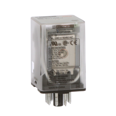 Square D 8501KPR12P14V24 240 Vac Coil Pilot Light 8 Pin 2-Pole General Purpose Plug-in Relay