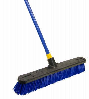 QUICKIE Quickie Mfg 599 Stiff Poly Push Broom 24 Inch Steel Handle