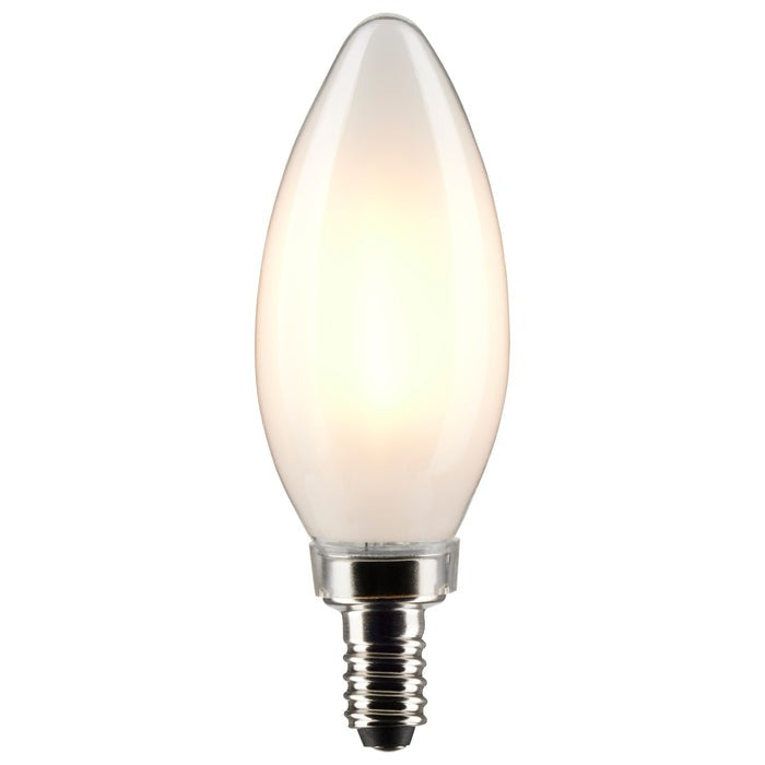 SATCO-NUVO Satco-Nuvo S21823 B11 LED Frosted Candelabra E12 4W (2-Pack)