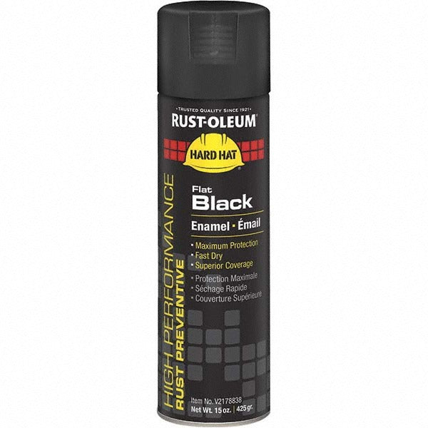 RUST-OLEUM Rust-oleum V2178838 Flat Black Enamel Spray Paint 15 Oz