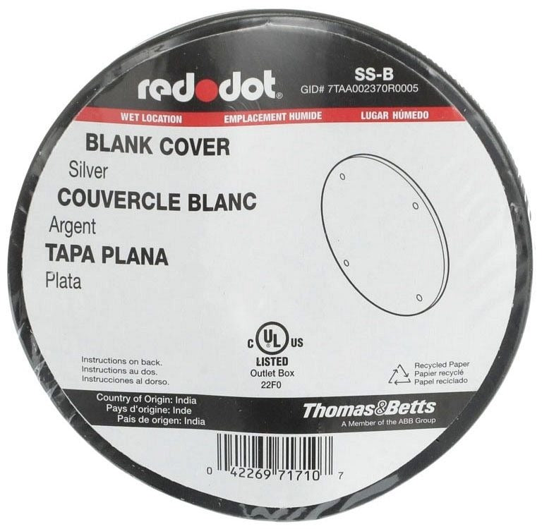 MULBERRY METAL PRODUCTS Mulberry Metal Products 30381 Round W/P Blank Flat Cover with Gasket 4-1/8 inches Dia (BWF RBCV)