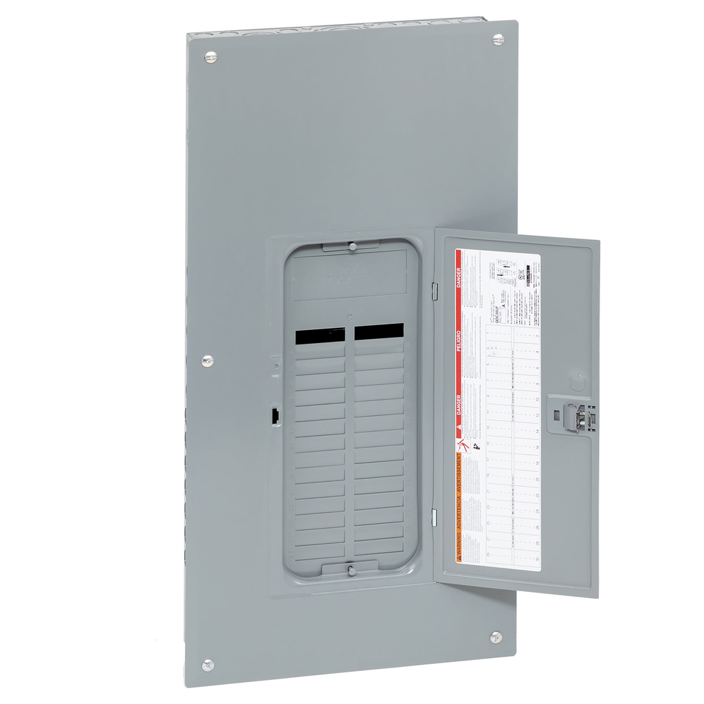 Square D QO130L200PGC Load Center, QO, 1 Phase, 30 Spaces, 40 Circuits, 200A Convertible Main Lugs