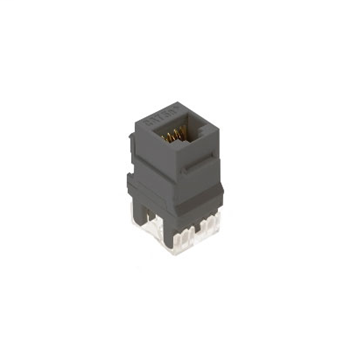 Legrand WP3450GY On-Q WP3450-GY 1-Port RJ45 Category 5E Gray Plastic Snap-In Keystone Connector