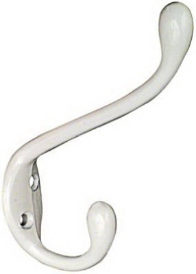 NATIONAL HARDWARE National Mfg N266-056 Heavy Duty Garment Hook White 5 Pack
