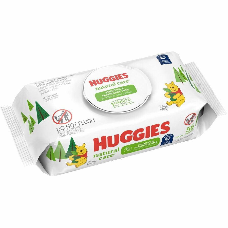 KIMBERLY-CLARK Kimberly-Clark KCC31803 Huggies Natural Care Sensitive Baby Wipes 56 Wipes Soft Pack
