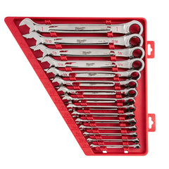 Milwaukee 48-22-9416 15pc Ratcheting Combination Wrench Set - SAE