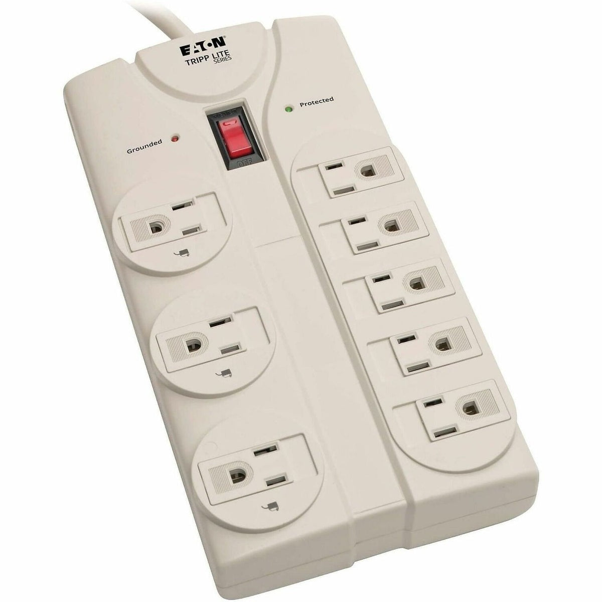 EATON Eaton TRPTLP808 1440 Joule 8-Outlet Surge Protector 1800 VA (8 ft Cord Right-Angle Plug) TLP808