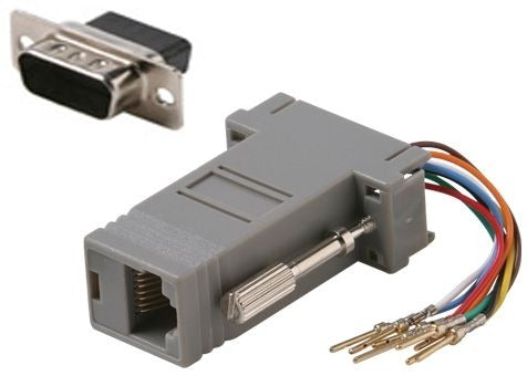 Generic / Unbranded Generic Unbranded 504-209 DE9 Male to 8P8C Modular Adapter